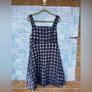 PARIS 99 gingham picnic linen dress size 4